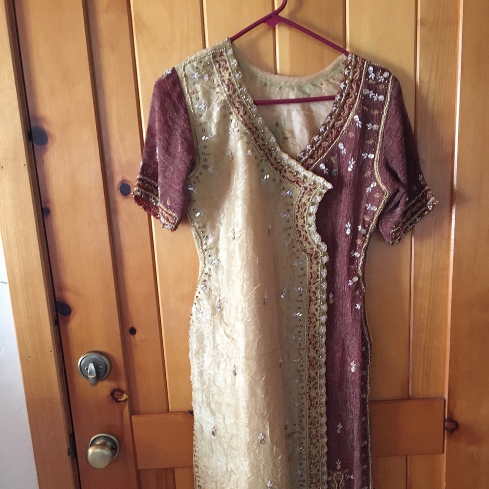Central Asian ethnic dress size M hand made